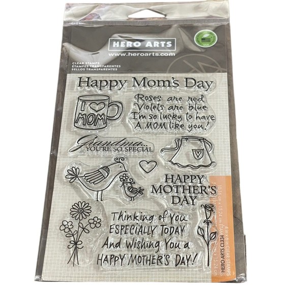 HERO ARTS Other - Hero Arts Clear Stamps Set Mother’s Day Mom Grandma Flowers CL334 New 2015